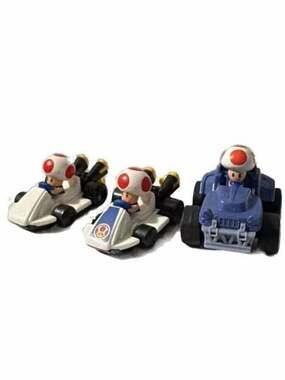 Lot of 3 Nintendo Super Mario Bros Movie Toad Kart McDonald's Happy Meal Toys
